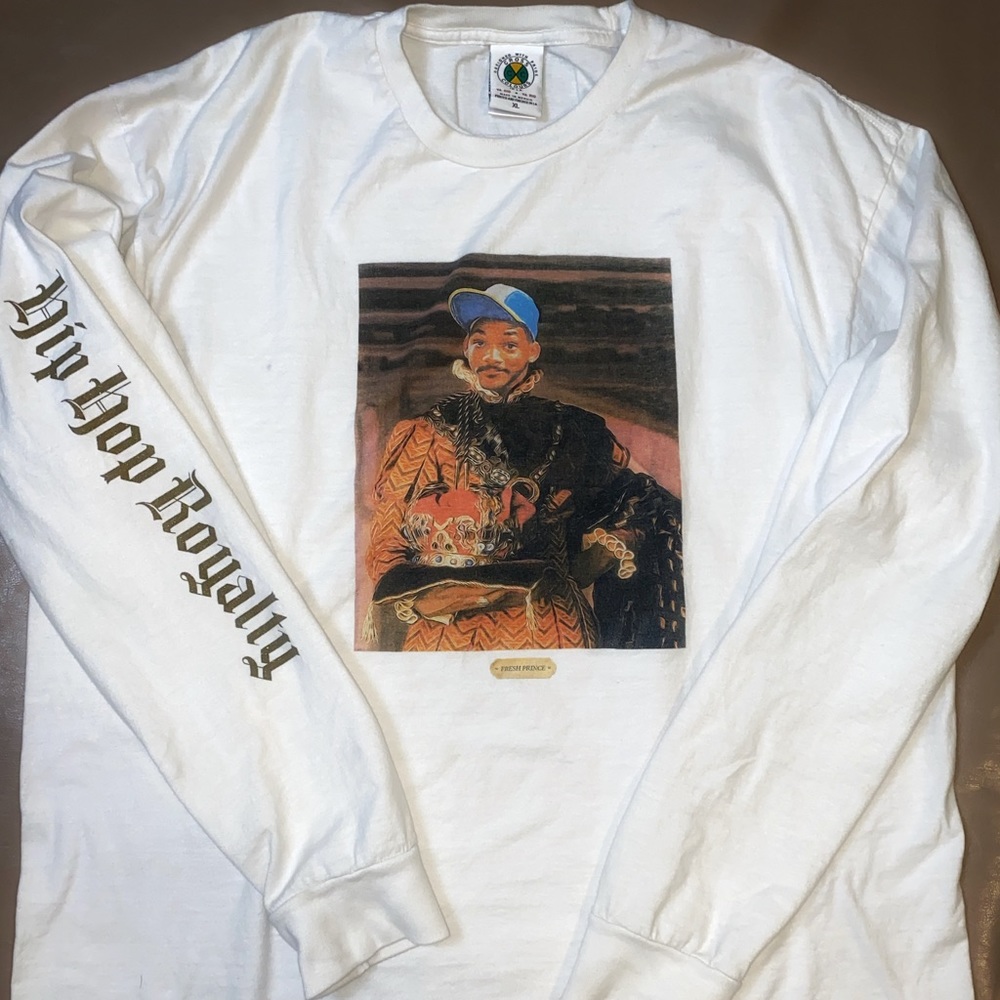 Vintage Cross Colours Label Logo fresh Prince ( will smith) T-Shirt - White